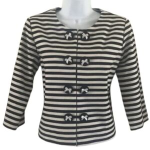Molly & Maxx Black White Stripped BlazerJacket